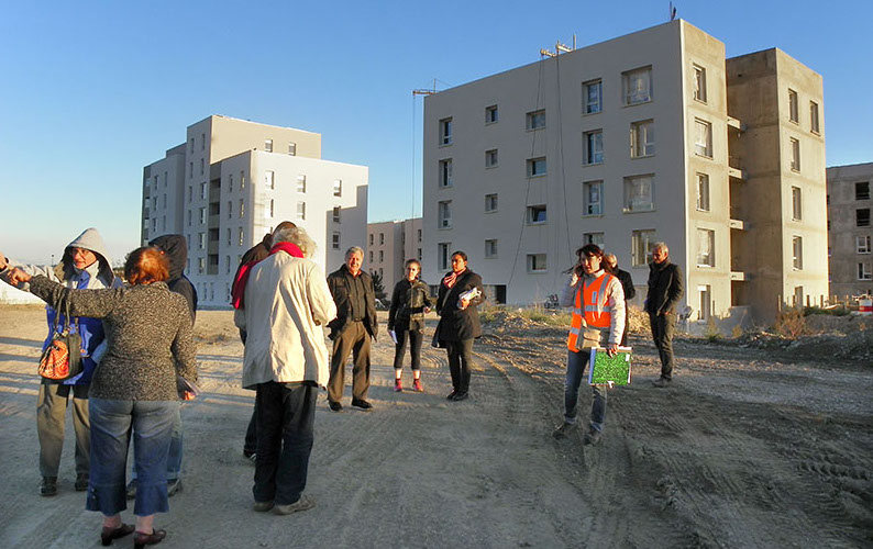 Espaces publics du Projet urbain partenarial Gimenez : visite de chantier